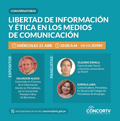 Conversatorio “libertad de información y ética en los medios de comunicación”, organiza ConcorTV