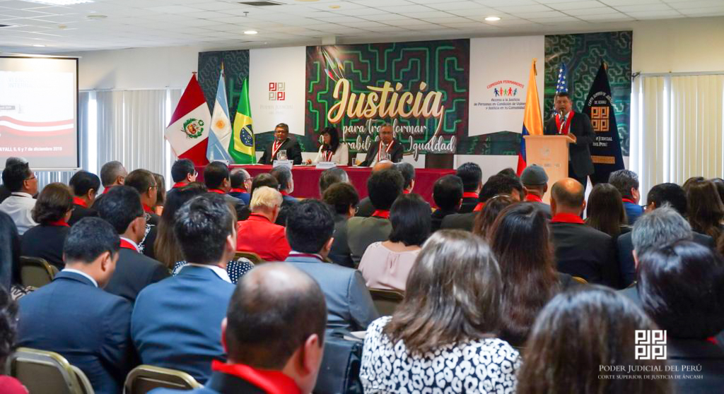 Titular de Corte de Áncash  en encuentro sobre “Acceso a la Justicia de personas vulnerables”