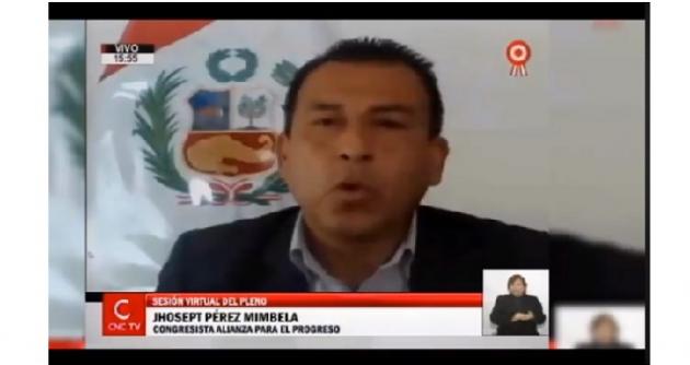 Áncash: congresista Pérez aclara que no tuvo la intención de ofender la investidura del presidente Vizcarra