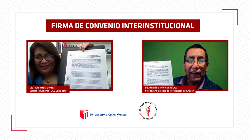 UCV Chimbote firma convenio con el Colegio de Periodistas de Áncash