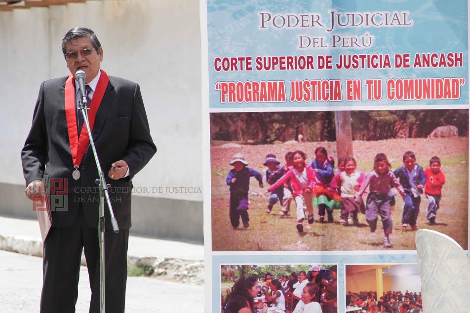 Presidente de corte de Áncash resalta importancia de "Justicia en tu Comunidad"