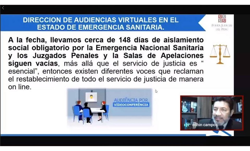 Corte de Áncash desarrolló conferencia sobre desempeño del juez en las audiencias virtuales