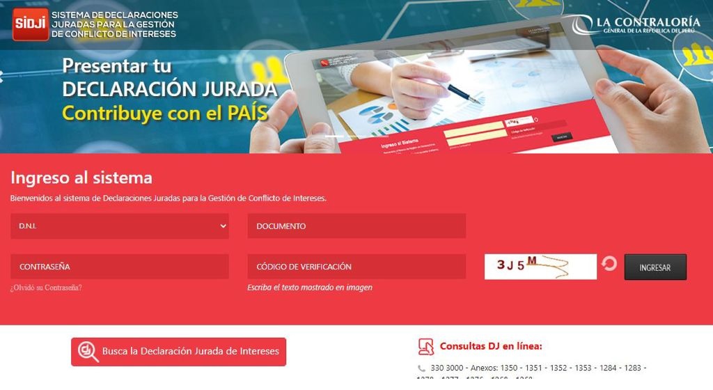 Empezó presentación de la Declaración Jurada de Intereses ante la Contraloría 