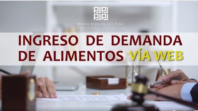Usuarios del Poder Judicial en Áncash ya pueden presentar demandas de alimentos vía web