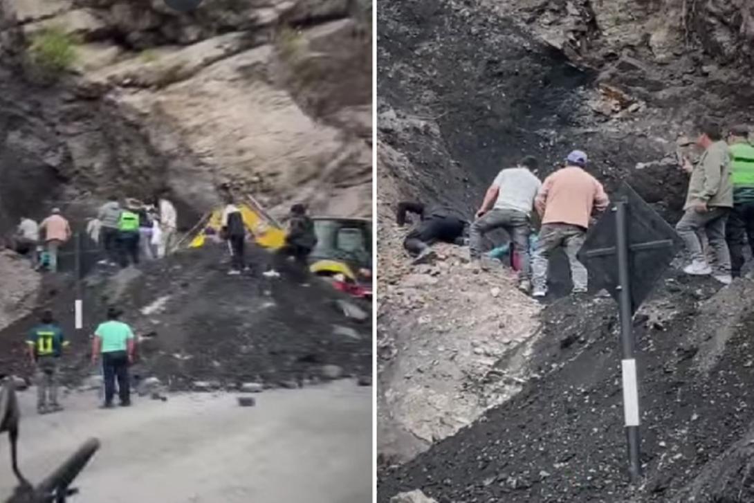 Áncash: derrumbe de cerro sepultó a dos obreros 