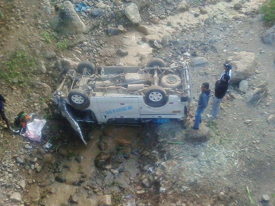 Siete heridos en despiste de combi en la zona de Uchuyacu-Carhuaz