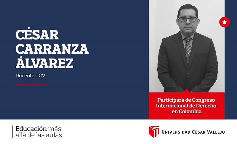 Docente de UCV participará en Congreso Internacional de Derecho en Colombia