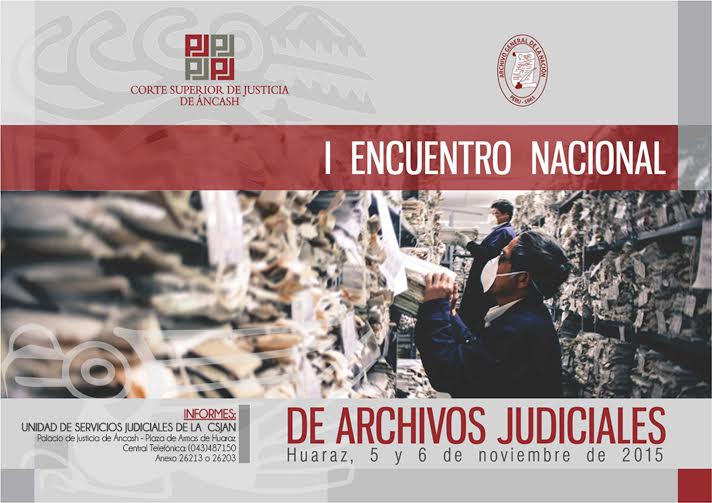 Huaraz: mañana inicia encuentro nacional de archivos judiciales en CSJAN