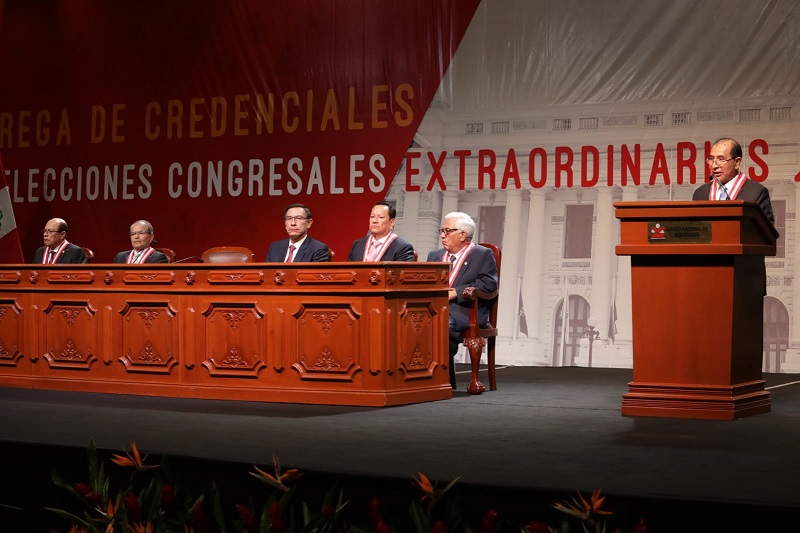 JNE proclamó resultados y entregó credenciales a congresistas electos