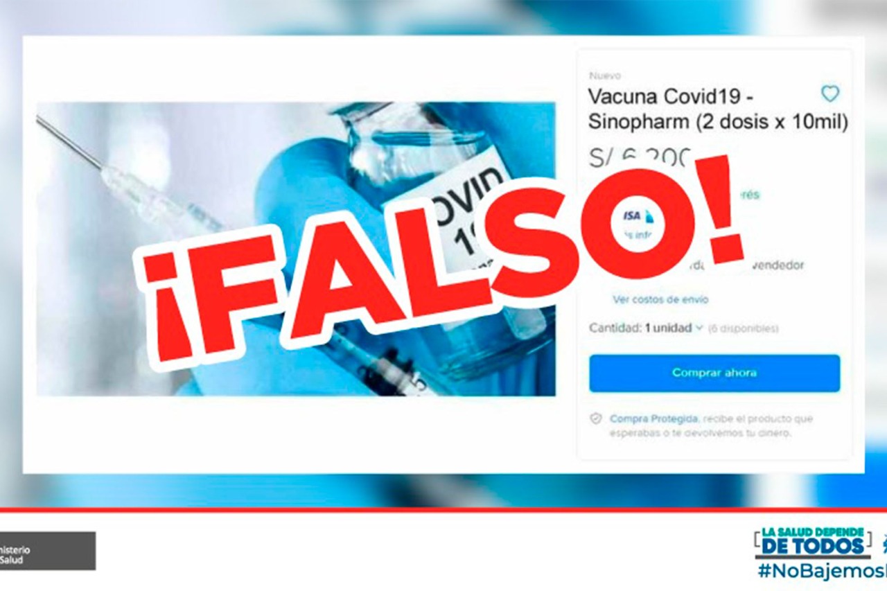 Minsa reitera que vacunas son gratuitas y pide estar atentos a información falsa en redes  