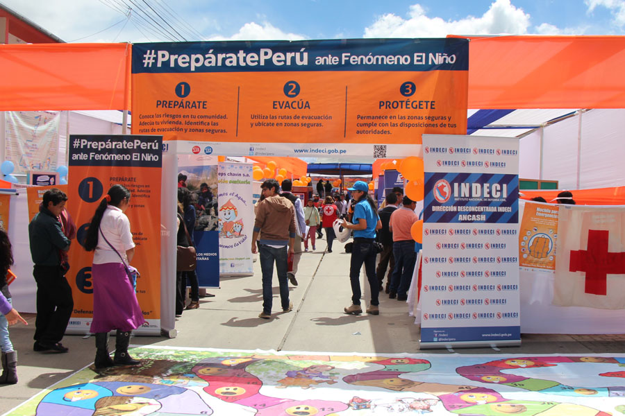 Plataforma de Defensa Civil de Áncash realizó feria informativa por fenómeno El Niño