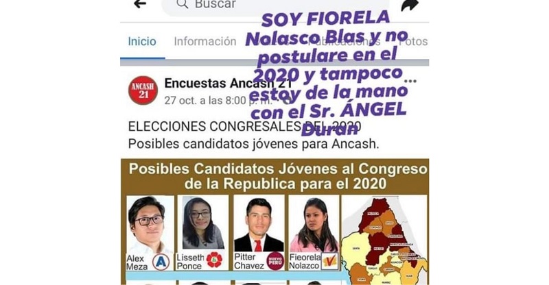 Fiorela Nolasco aclara que no postulará en elecciones y que gente malintencionada está usando su imagen