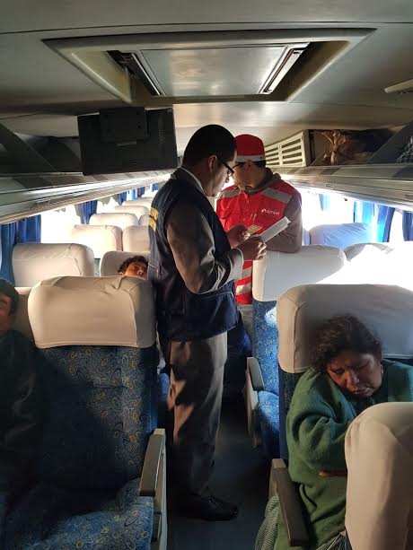 Huaraz: Fiscal de Prevención del Delito realiza operativos preventivos en buses interprovinciales