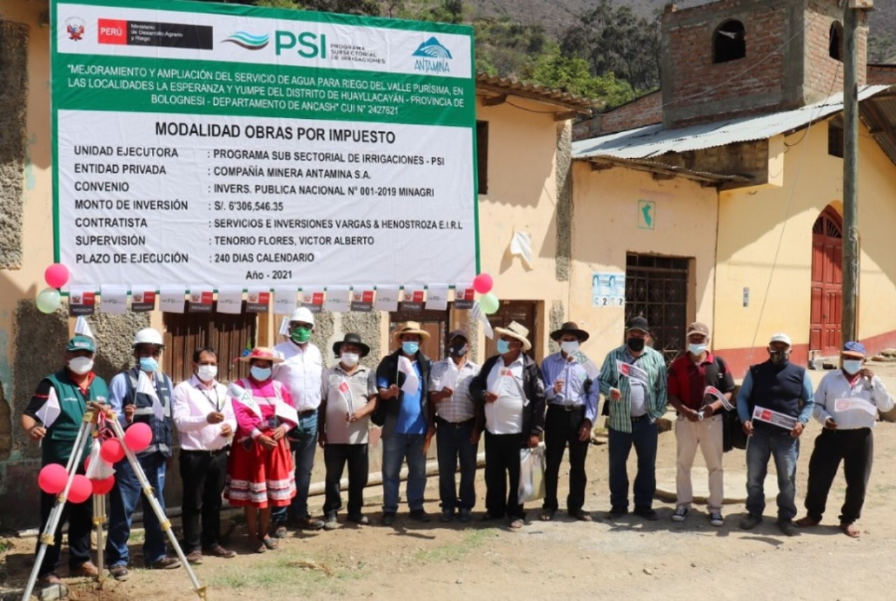 Áncash: Midagri invertirá S/ 6.3 mlls en mejora de reservorio y canales del valle Purísima