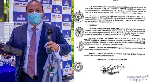 Designan como gerente de Desarrollo Social del GORE Áncash a abogado chimbotano