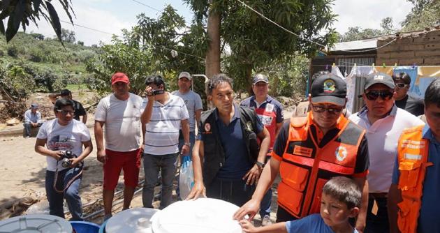 Gobernador de Áncash y autoridades inspeccionaron zonas afectadas por lluvias y huaicos