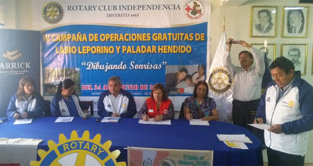 Campaña gratuita de operaciones de labio leporino “Sonrisa Ancashina 2014”