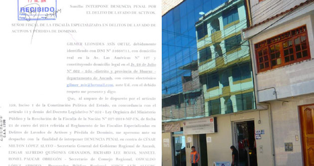 Mega denuncia compromete a gerentes y empresarios por lavado de activos