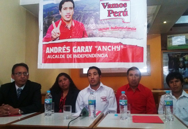 Partido Político “Vamos Perú” presenta candidato a la alcaldía del Distrito de Independencia