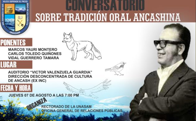 Escritor Marcos Yauri disertará hoy sobre “Tradición Oral en Áncash”