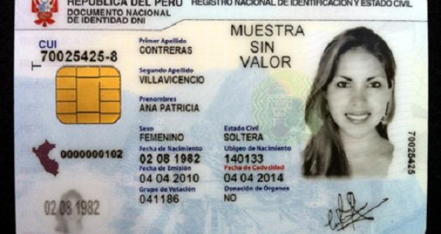 Al finalizar este año dos millones de peruanos tendrán DNI electrónico