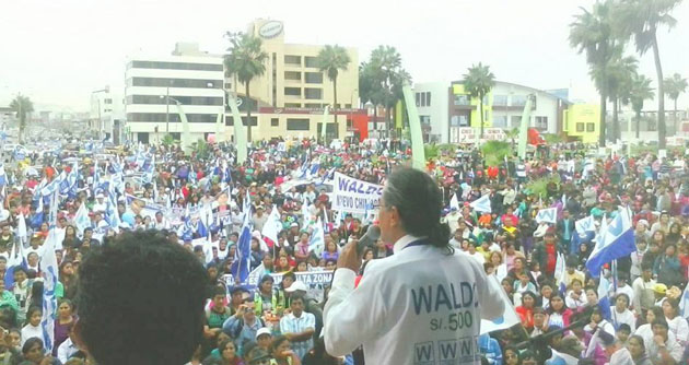 Waldo Ríos cerró campaña para la segunda elección en Huaraz