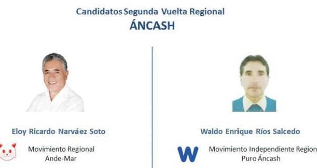 Conozca los valores de los candidatos regionales que van a segunda vuelta en Áncash