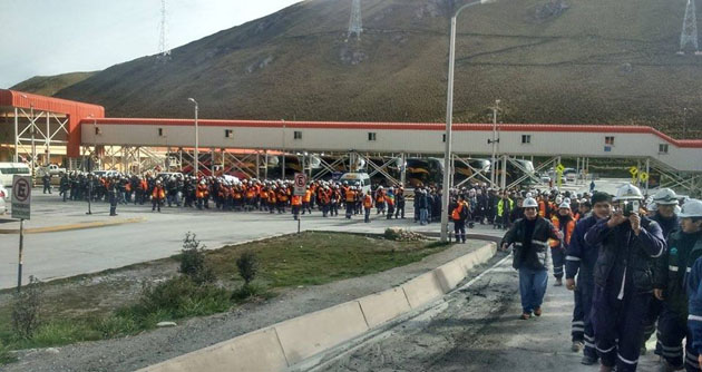 Difunden imágenes de la huelga indefinida de los trabajadores de Antamina
