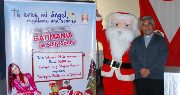 Sully Sáenz presenta show infantil en favor de los niños de la parroquia de La Soledad