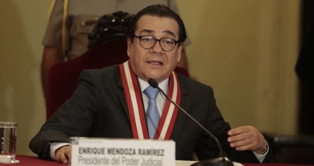 Presidente del Poder Judicial cuestiona citaciones a jueces por el "caso Áncash"