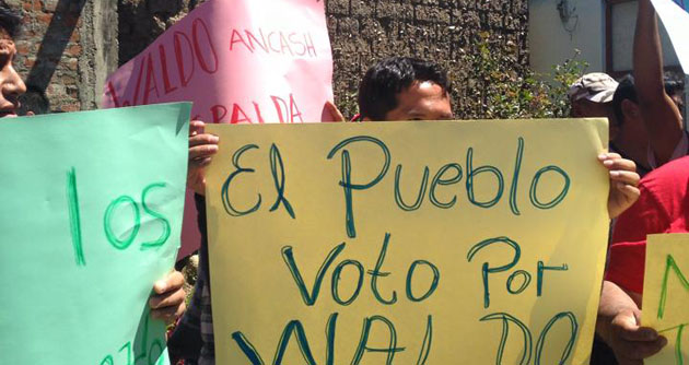Condicionan a comuneros para apoyar a Waldo Ríos para entrega de los 500 soles