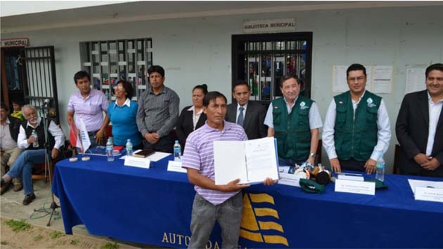 Bolognesi: más de 2500 pobladores se benefician con licencias de uso de agua