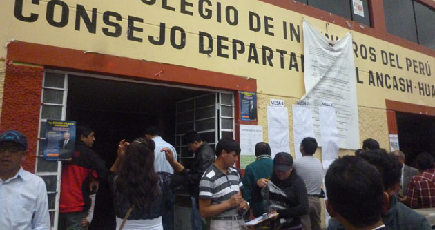 Masiva concurrencia en elecciones del nuevo Decano del Colegio de Ingenieros de Ancash