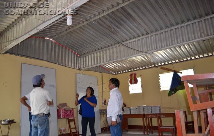 Techos de la colegio Dos de Mayo deteriorados por lluvias que azotan Huaylas