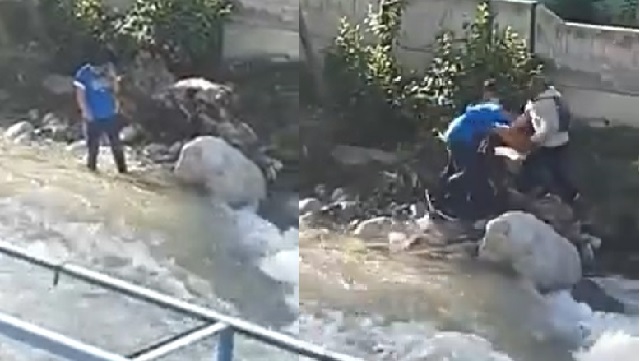 Borracho fue rescatado cuando pretendía arrojarse a un río de Huaraz