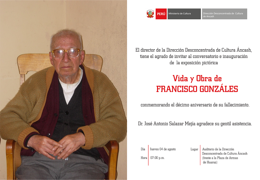 Ministerio de Cultura rinde homenaje a literato huaracino ‘Pancho’ Gonzáles