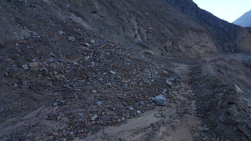 Áncash: huaico por lluvias intensas bloquea vía en la provincia de Ocros