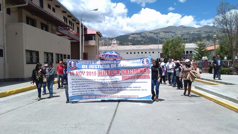 Trabajadores de Corte Superior de Justicia de Áncash iniciaron paro indefinido
