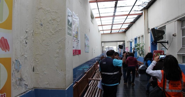 Inspeccionan local del hospital de Huaraz ante el fenómeno El Niño