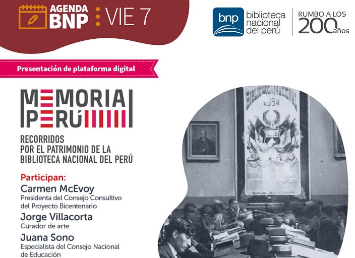Presentan la plataforma “Memoria Perú, recorridos por el patrimonio de la Biblioteca Nacional” 