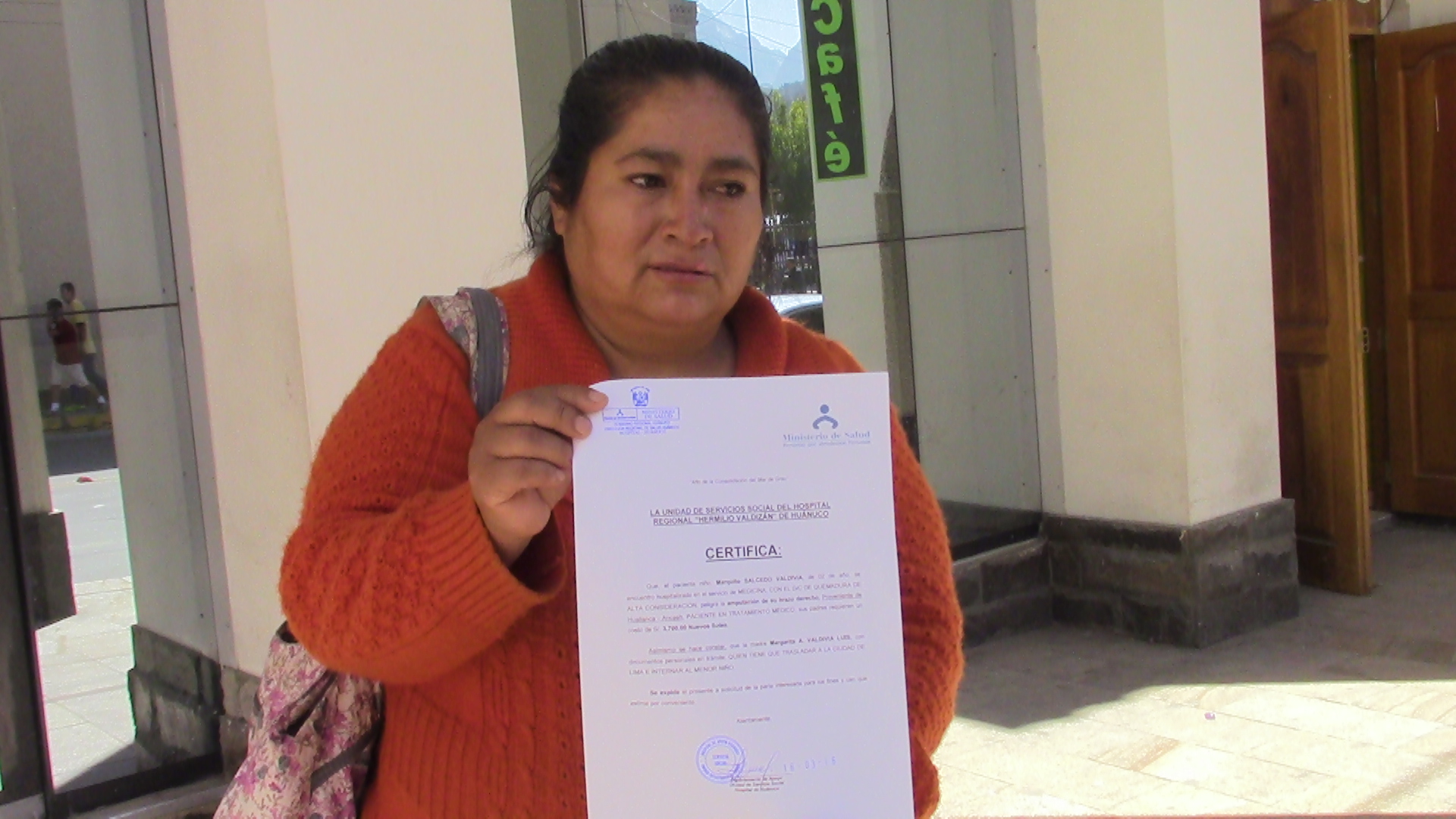 Mujer que estafaba con el cuento de su hijo con quemaduras quiso hacer de las suyas en Huaraz