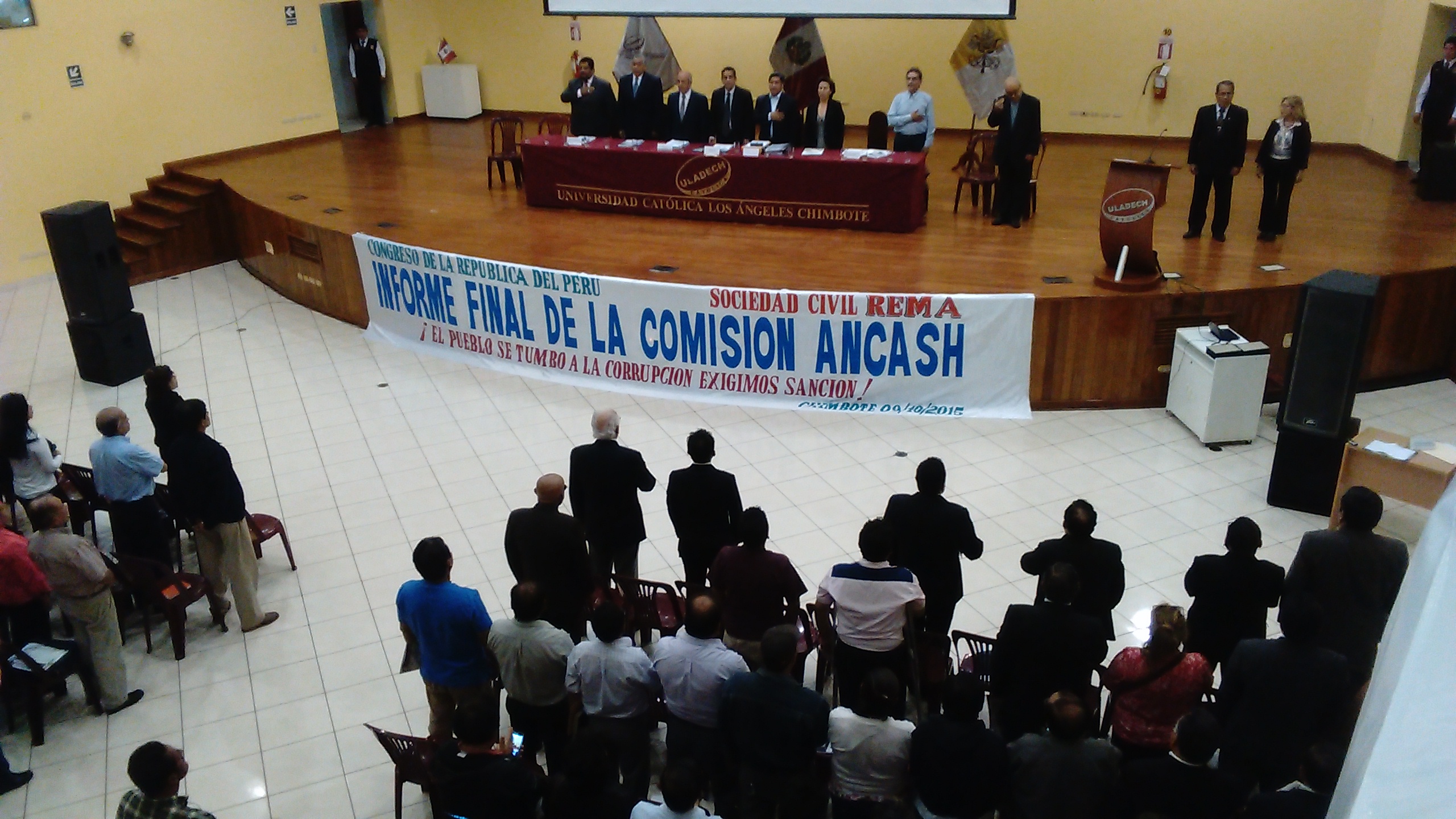 Hoy Congresista Mesías Guevara  presenta Informe Final de Comisión Ancash en Huaraz