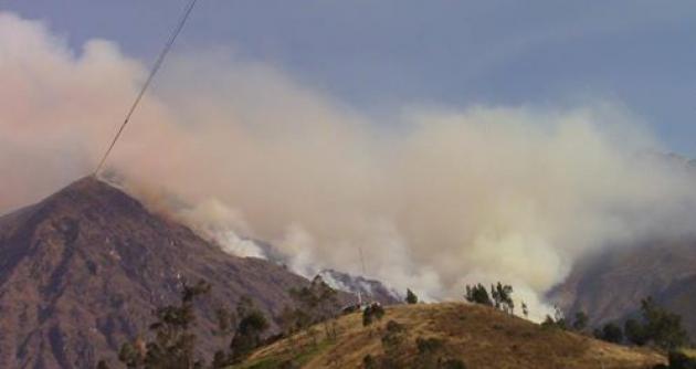 Macate: ocho caseríos en peligro tras registrarse incendio en Huaylas  