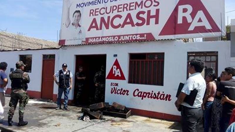 Chimbote: incendio causó la muerte de un anciano y destruye actas de grupo político “Recuperemos Áncash”