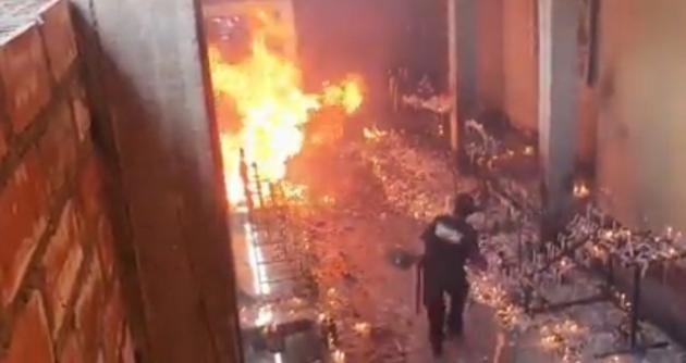Áncash: velatorio de la Virgen de la Asunción de Huata se incendió ante la mirada atónita de sus fieles