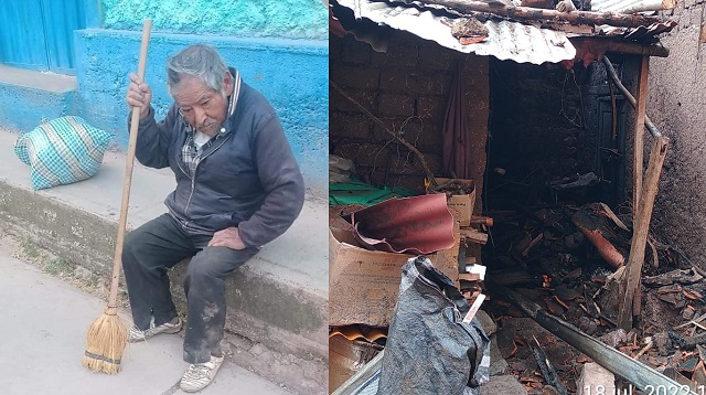 Áncash: incendio destruye vivienda de un anciano en el distrito de Chiquián