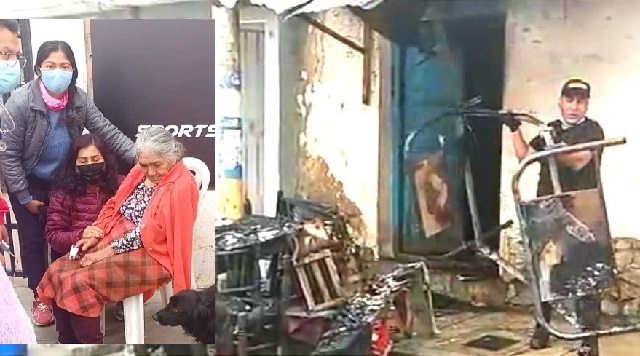 Anciana de 88 años salvó de morir en incendio de su vivienda en Independencia