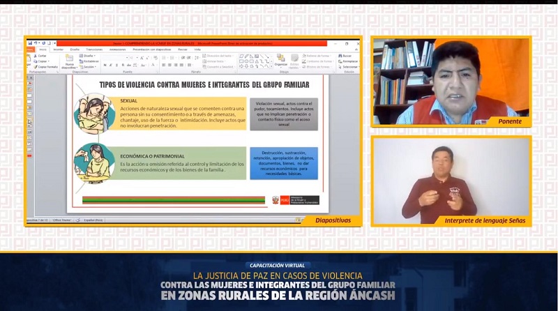 Áncash: inician capacitación virtual sobre violencia contra la mujer en zonas rurales