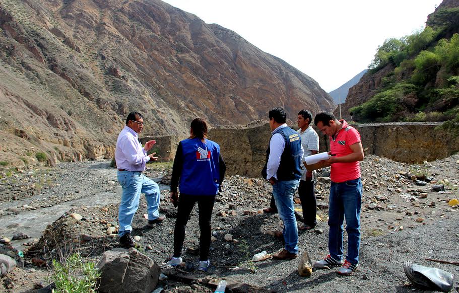 Áncash: alcalde de Pallasca y autoridades locales inspeccionaron zonas afectadas por lluvias