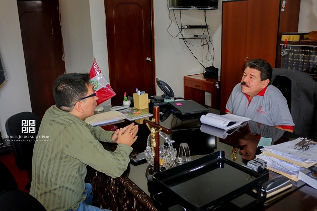 Huaraz: presidencia y unidad ejecutora de la CSJAN realizan jornada laboral sabatina